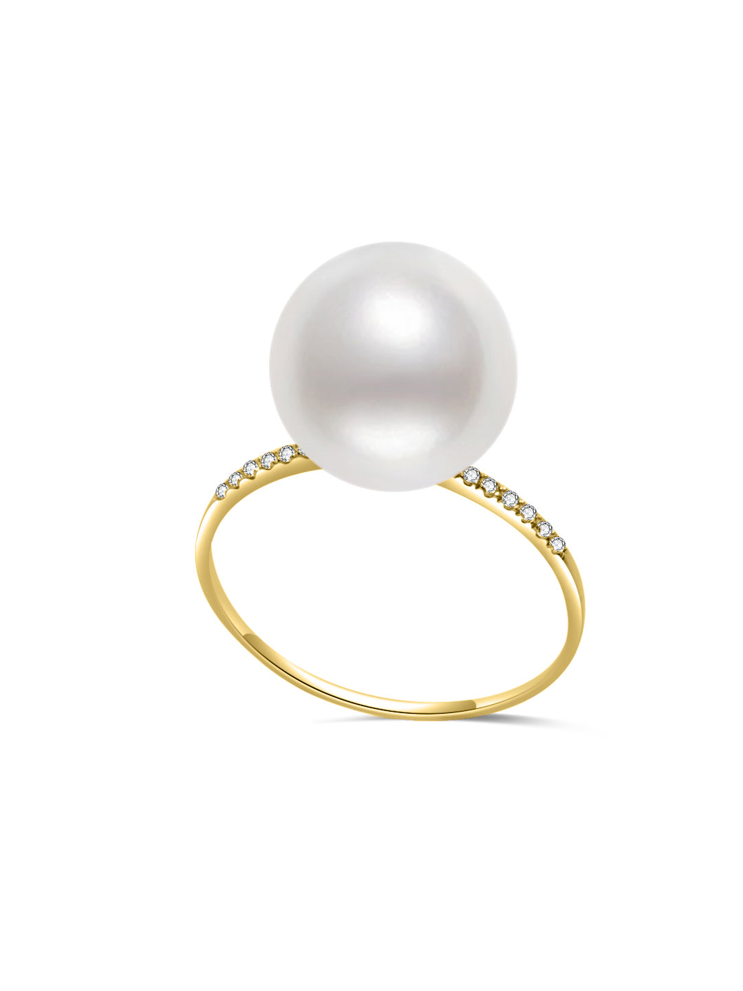 خاتم لؤلؤ إديسون من الذهب عيار 18 قيراط من الدرجة الأولى KR00097