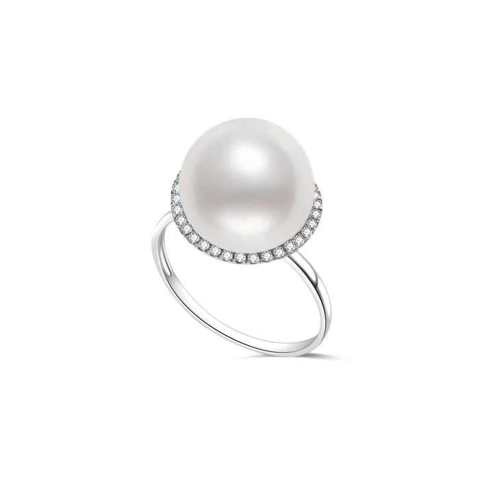 18K South Sea White Pearl Ring KR00098