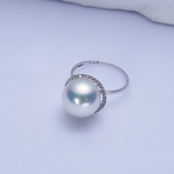 Cincin Mutiara Putih 18K Laut Selatan KR00098