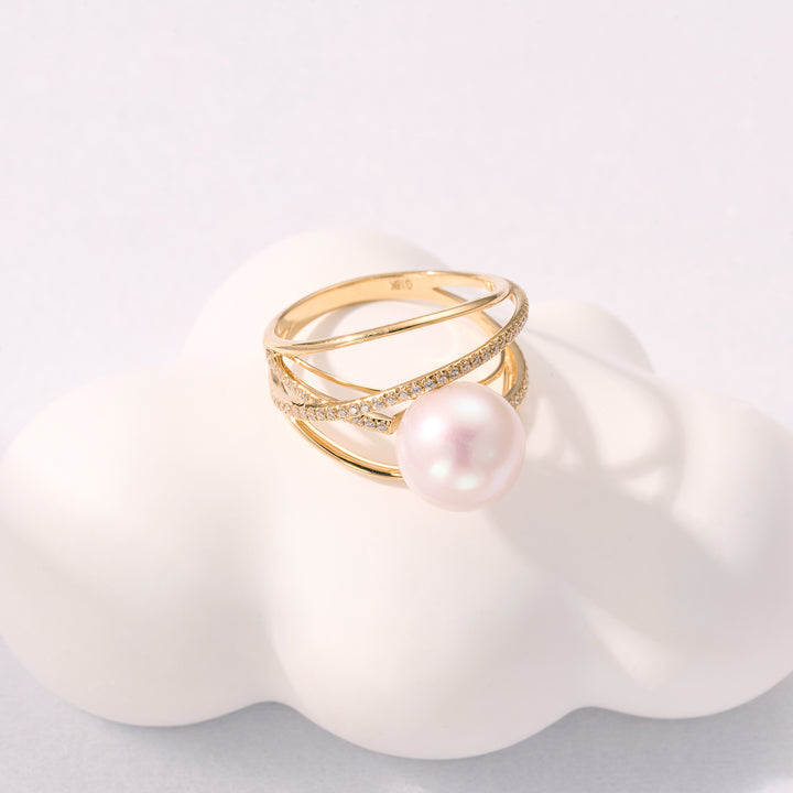 18K Freshwater Pearl Ring KR00100 | Si Dian Jin