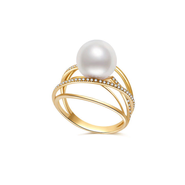 18K Freshwater Pearl Ring KR00100 | Si Dian Jin