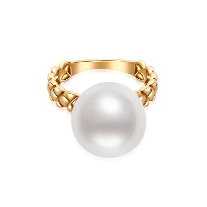 Top Grade 18K Gold Edison Pearl Ring KR00109