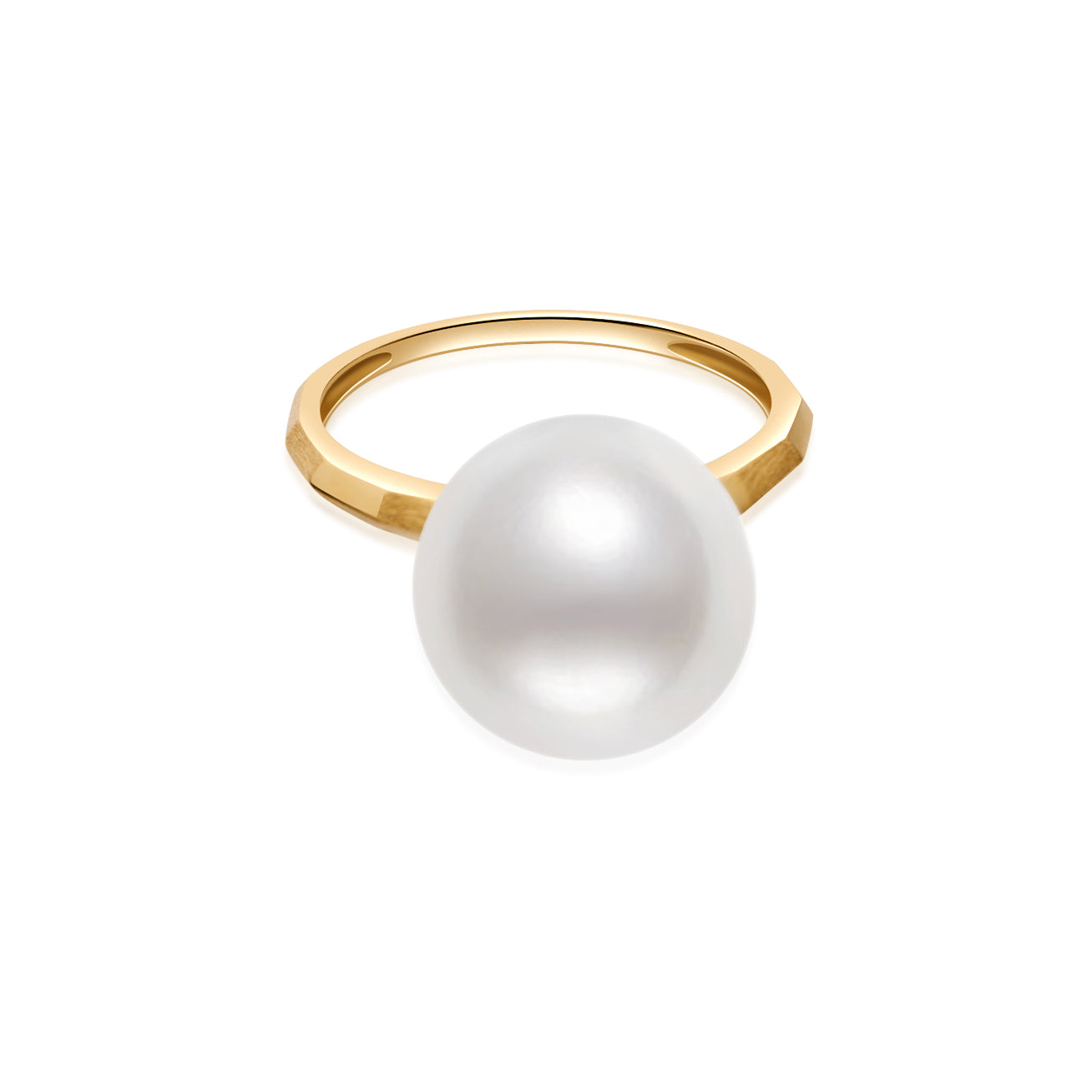 Top Grade 18K Gold Edison Pearl Ring KR00111 - PEARLY LUSTRE
