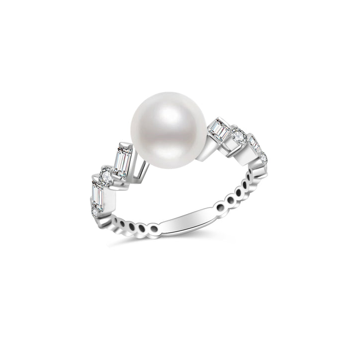 Top Grade 18K Solid Gold Freshwater Pearl Pearl Ring KR00123