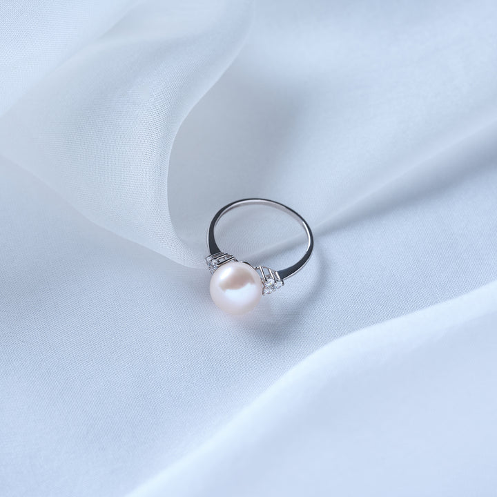 Bague en perle d'eau douce en or 18K KR00133 | ÉTOILÉ