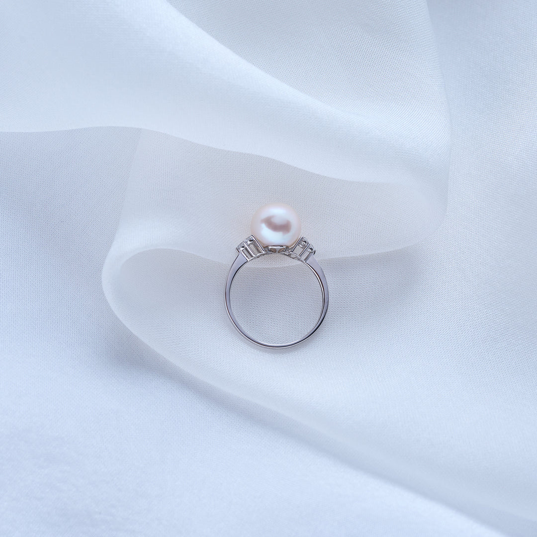 Bague en perle d'eau douce en or 18K KR00133 | ÉTOILÉ