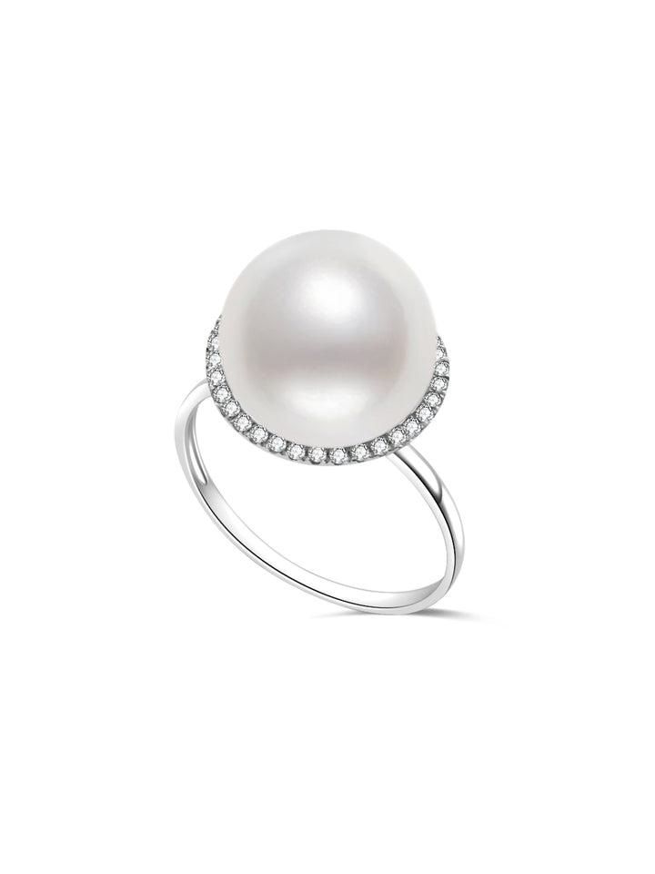 18K 南洋白蝶真珠リング KR00135