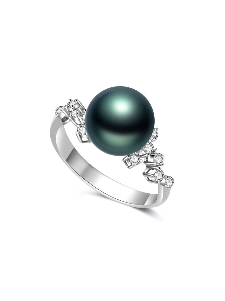 18K钻石大溪地珍珠戒指 KR00139
