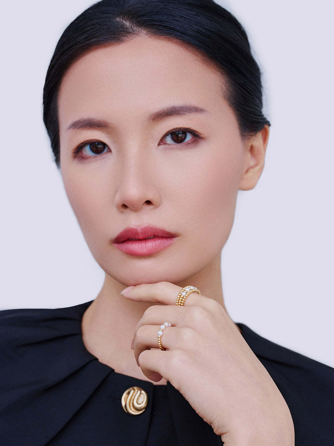 18k Solid Gold Freshwater Pearl Ring KR00150