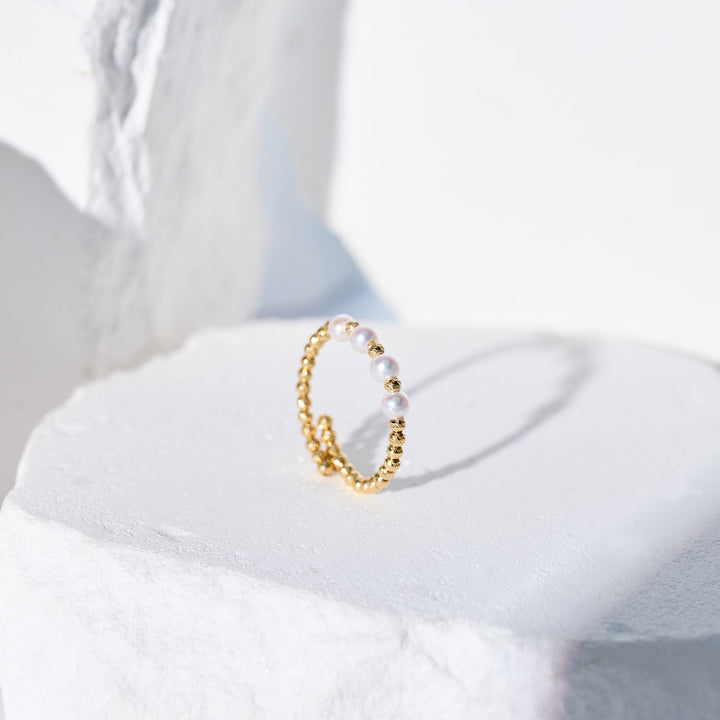 Cincin Mutiara Air Tawar Emas Tulen 18k KR00149