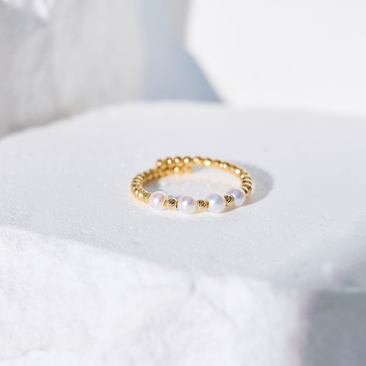 Cincin Mutiara Air Tawar Emas Tulen 18k KR00149