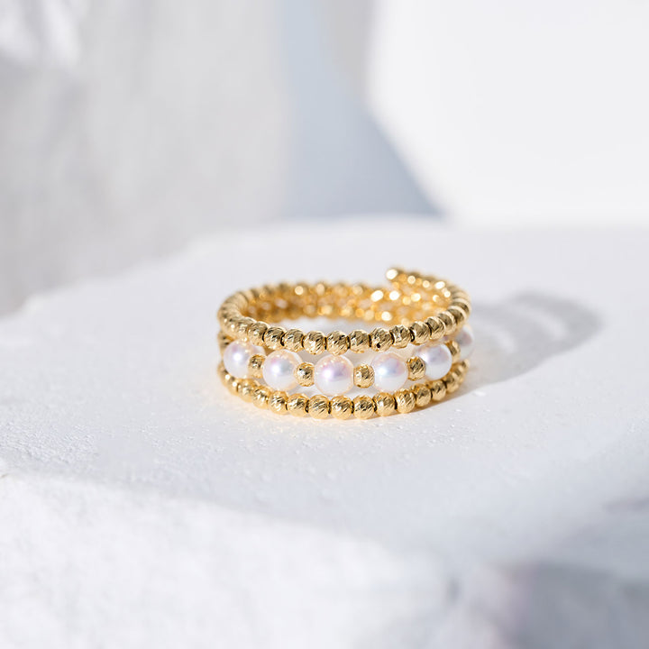 Cincin Mutiara Air Tawar Emas Tulen 18k KR00150