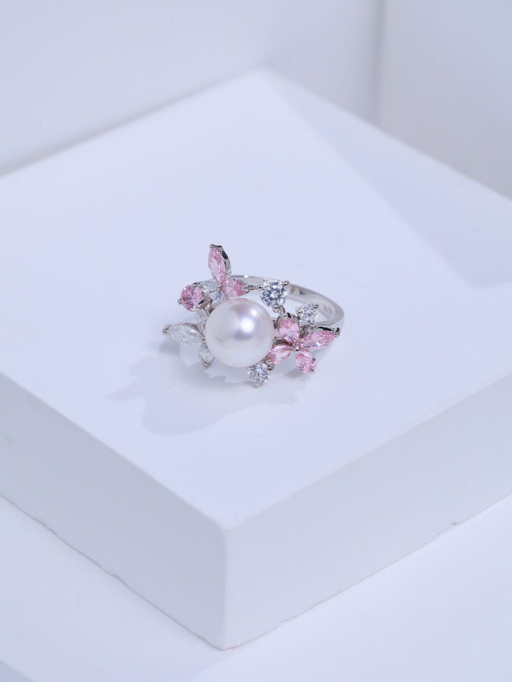 18K Top Grade Akoya Pearl Ring KR00155