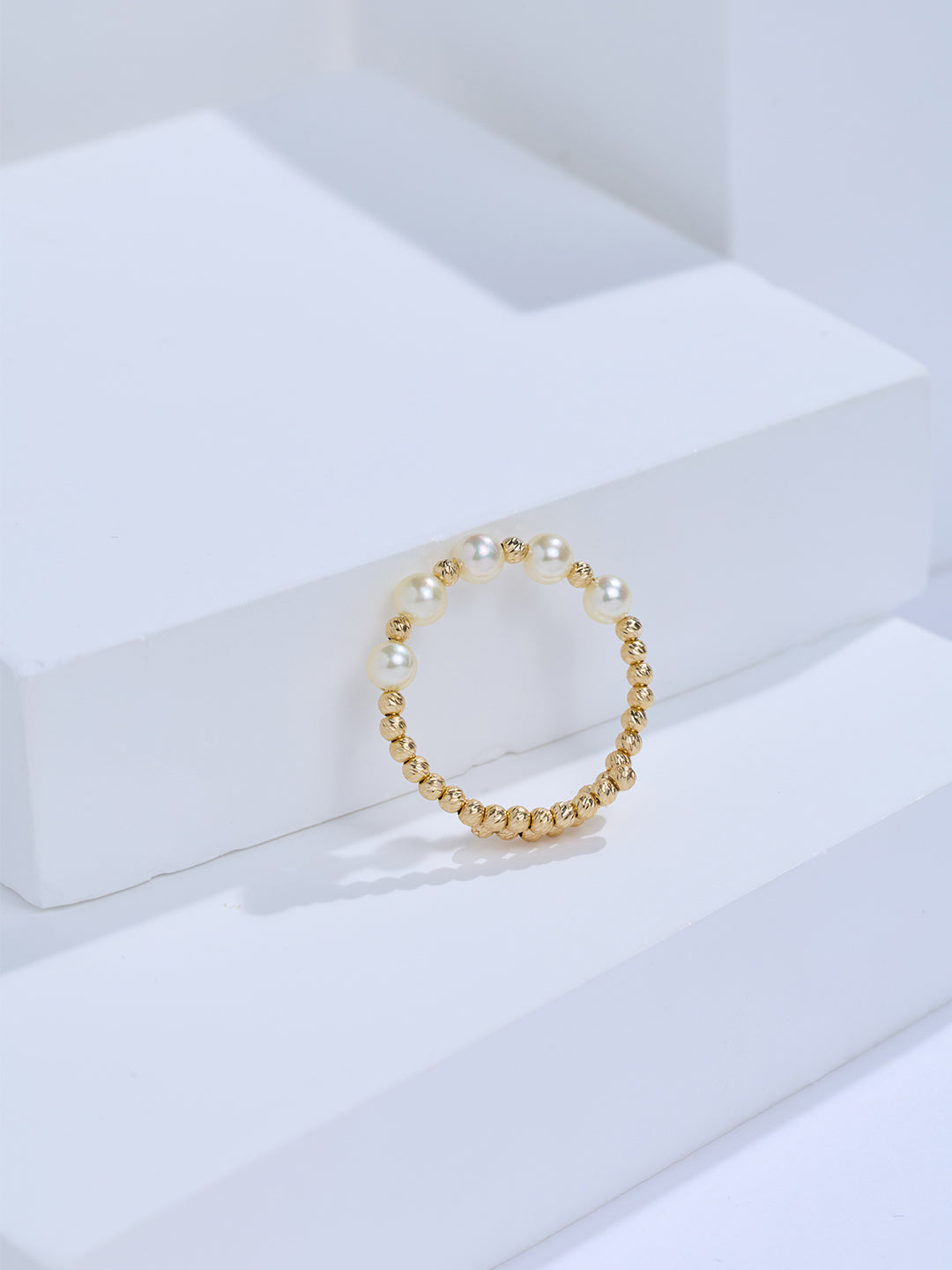 Top Grade 18k Solid Gold Akoya Pearl Ring KR00157