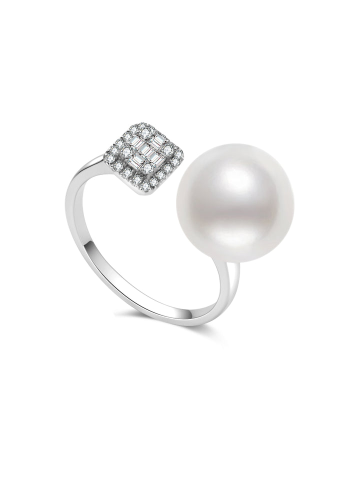 Top Grade 18K Gold Edison White Pearl Ring KR00168