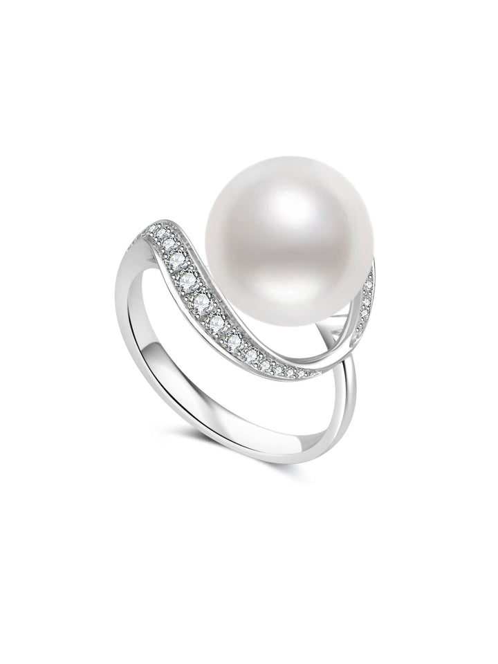 Cincin Mutiara Putih Australia Emas 18K Gred Terbaik KR00173 | POSSIBILITIES