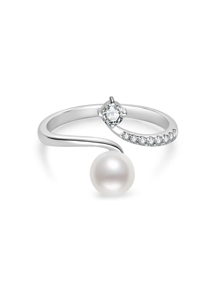Top Grade 18k Solid Gold Akoya Pearl Ring KR00178 | FIRST DANCE