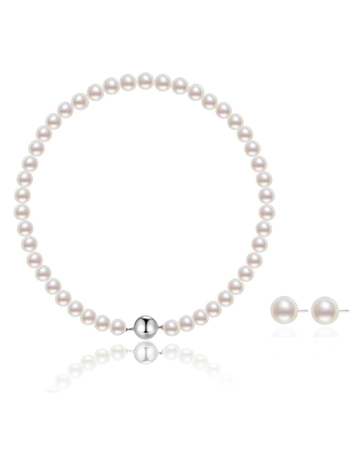 Set aus 18 Karat Gold mit Aurora-HANADAMA-Akoya-Perlen der Spitzenklasse KS00005