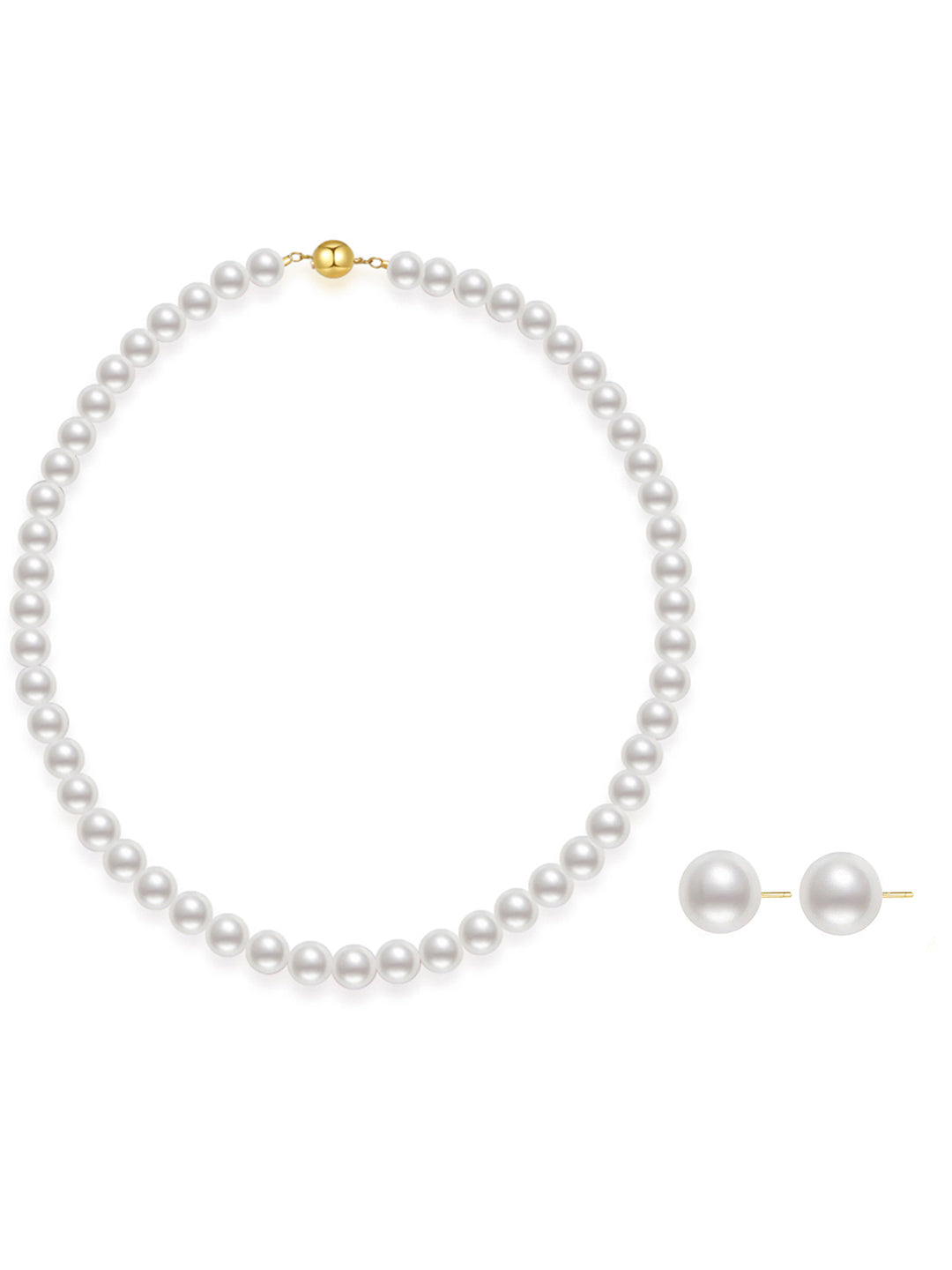 Set di perle Akoya Aurora HANADAMA di alta qualità in oro 18 carati KS00015