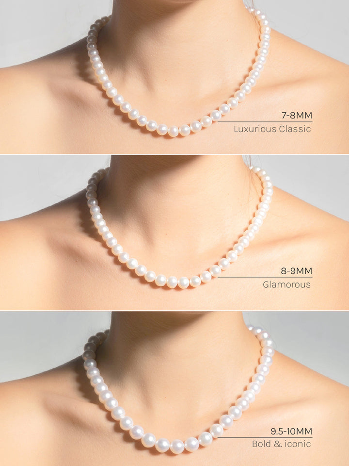 Collana con perle di riso d&