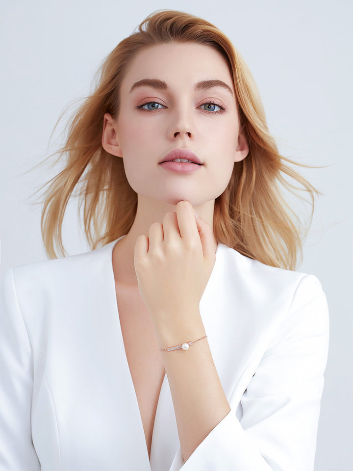 Elegante braccialetto di perle d&