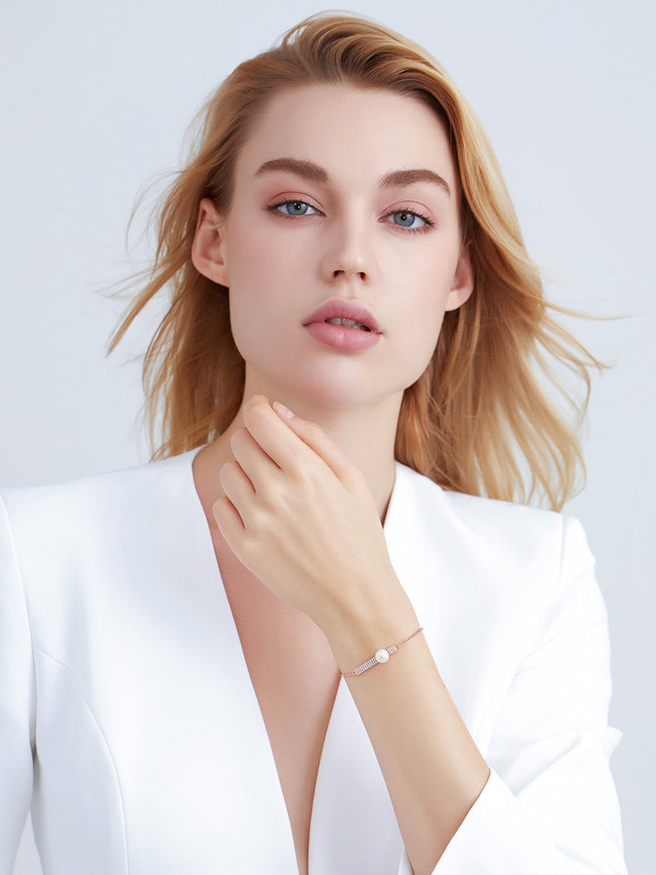 Elegante braccialetto di perle d&
