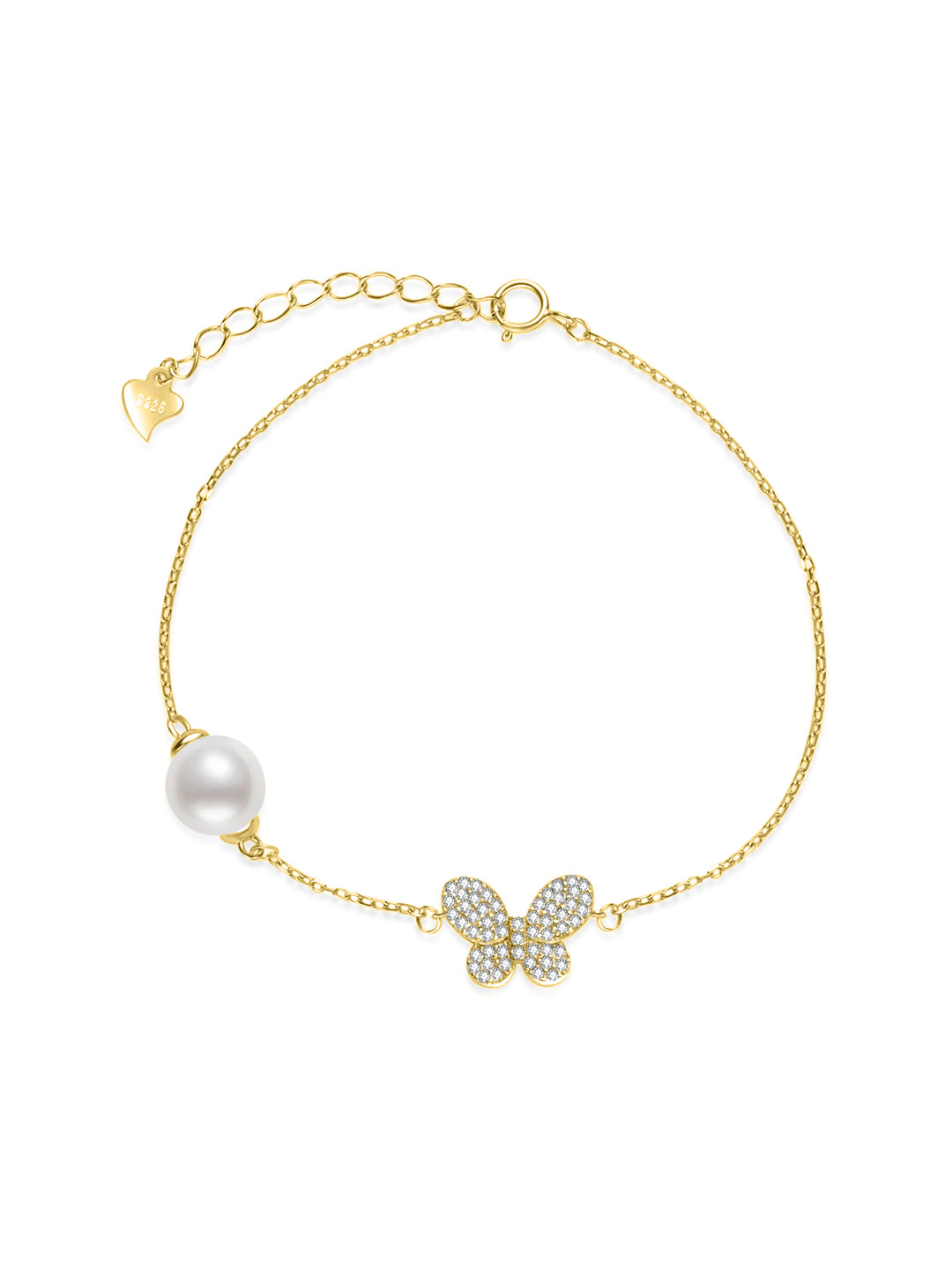 Freshwater Pearl Bracelet WB00033 | BUTTERFLY