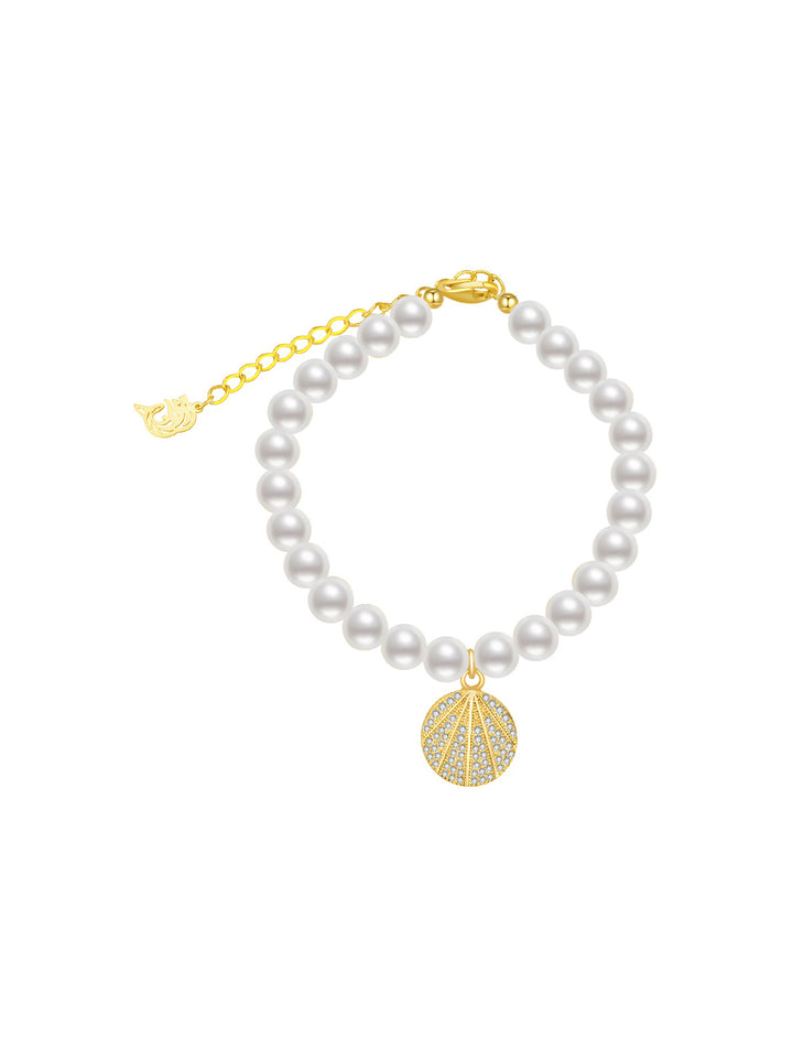 Elegante pulsera de perlas de agua dulce WB00044