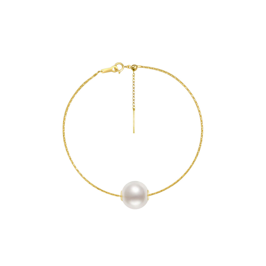 18K Solid Gold Interchangeable Pearl Bracelet KB00008 | Possibilities - PEARLY LUSTRE
