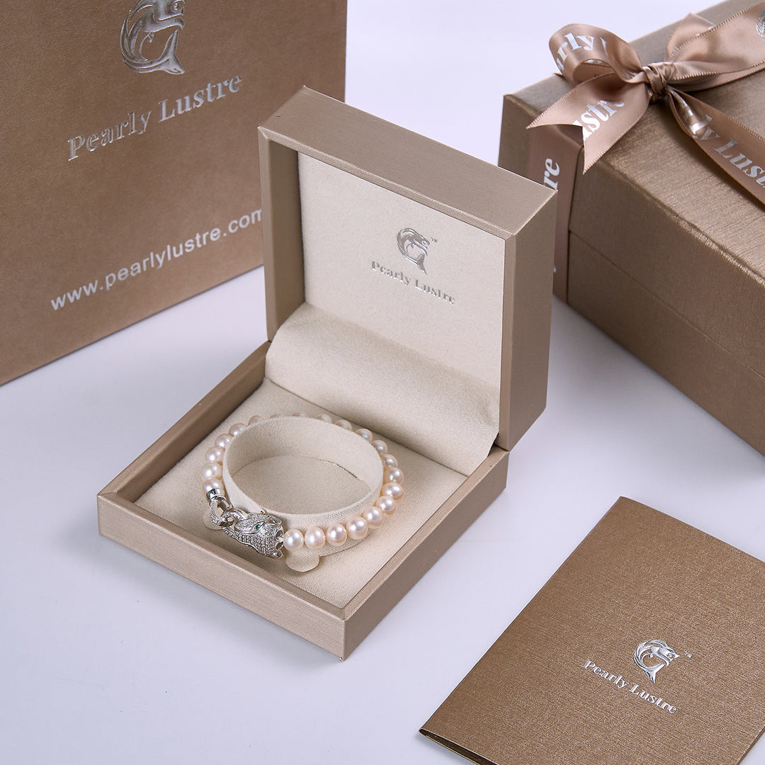 Freshwater Pearl Bracelet WB00136 | SAFARI - PEARLY LUSTRE