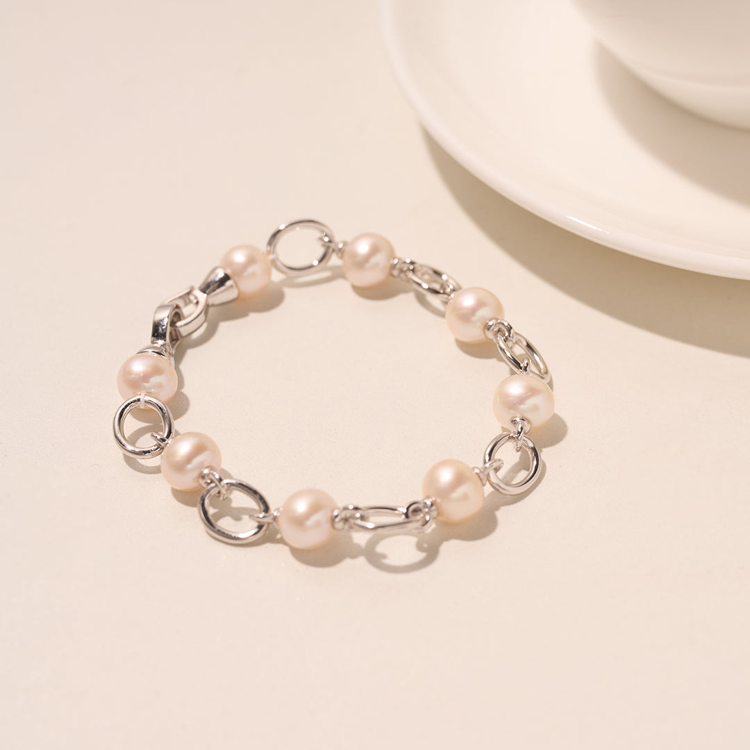 Bracciale con perle d'acqua dolce di prima qualità WB00143 | COLLEGARE