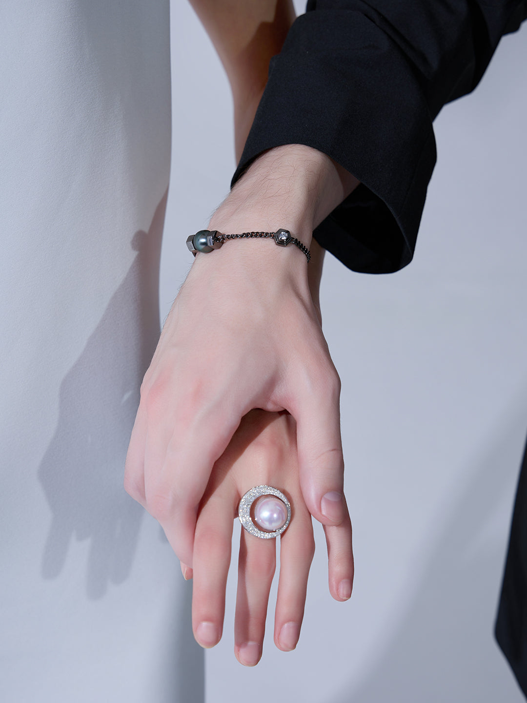 18K Diamond Edison Pearl Ring KR00063 | DOME