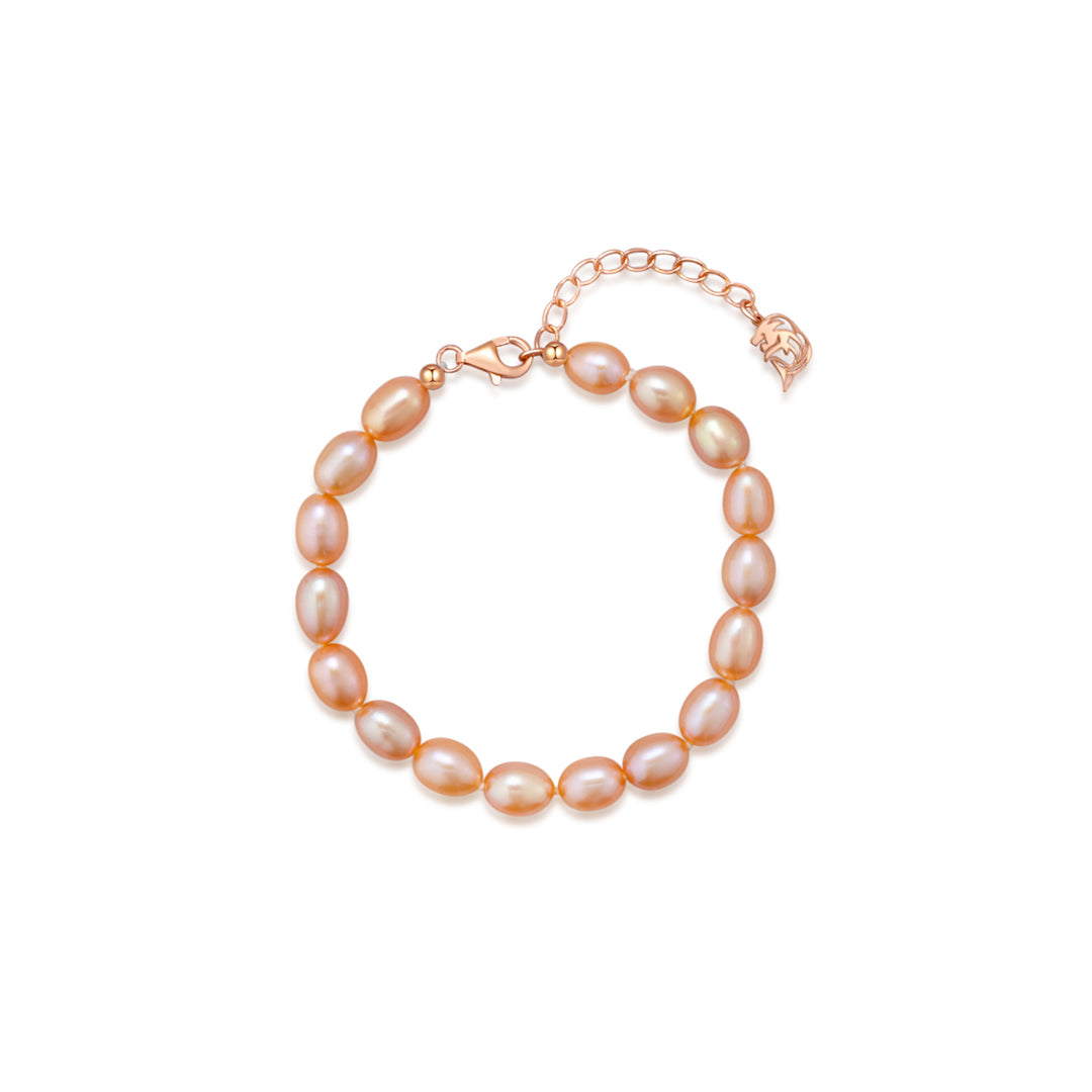 Pink Freshwater Pearl Bracelet WB00196 - PEARLY LUSTRE