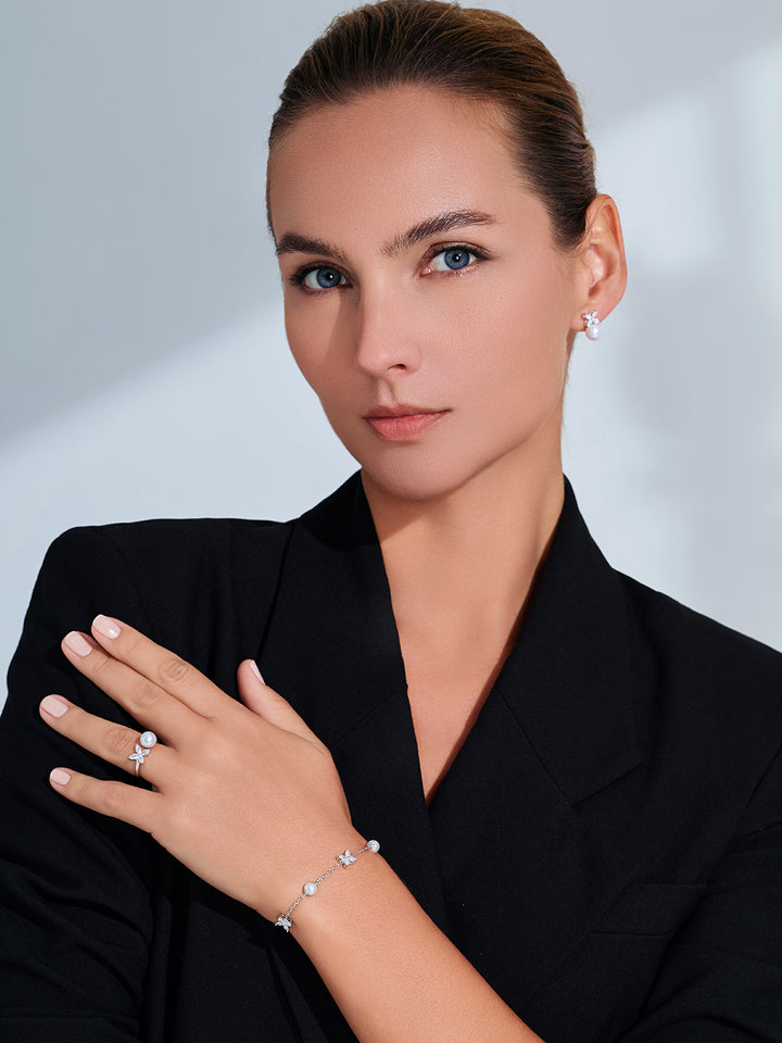 Bracciale con perle d&