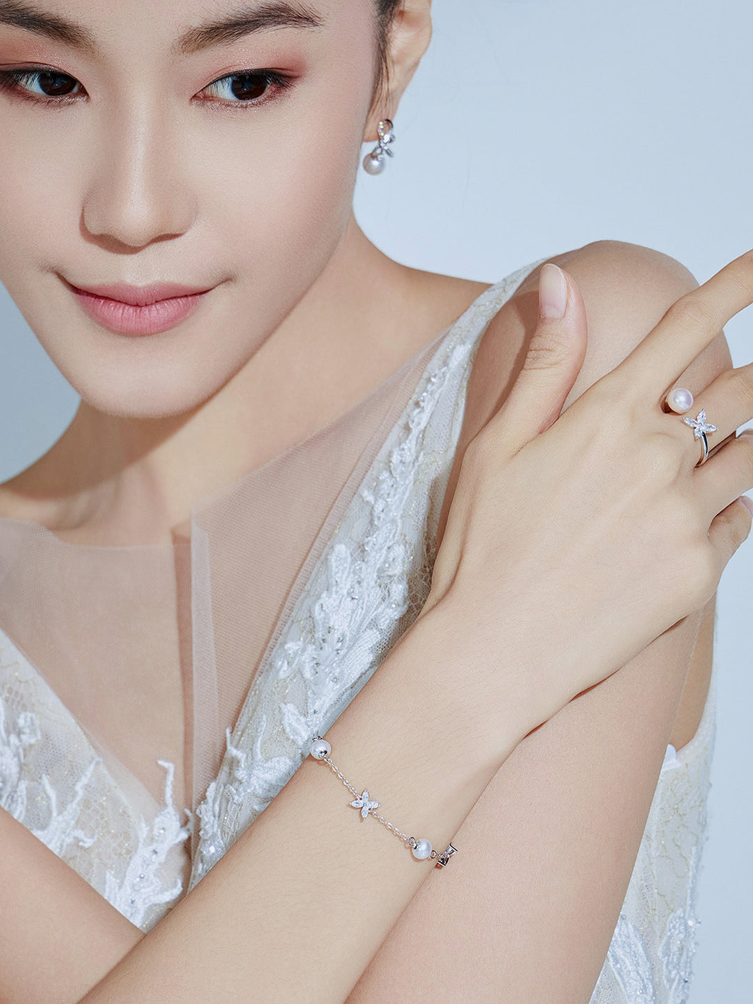 Bracciale con perle d&