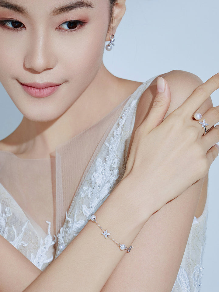 Bracciale con perle d&