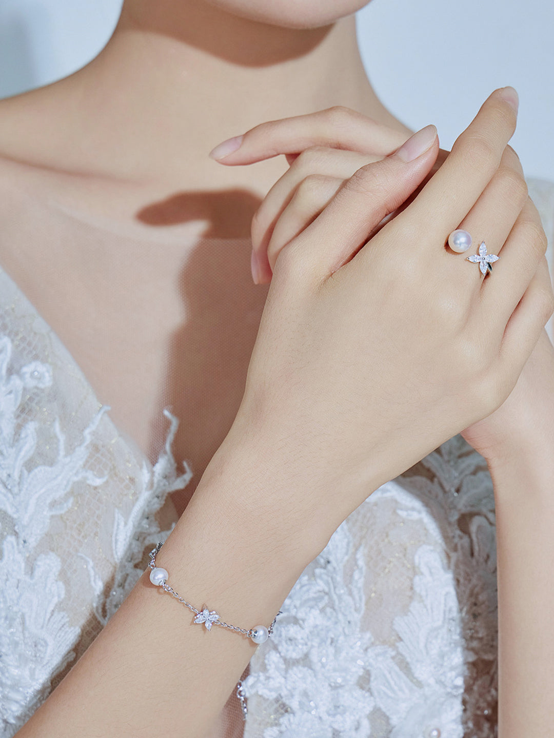 Bracciale con perle d&
