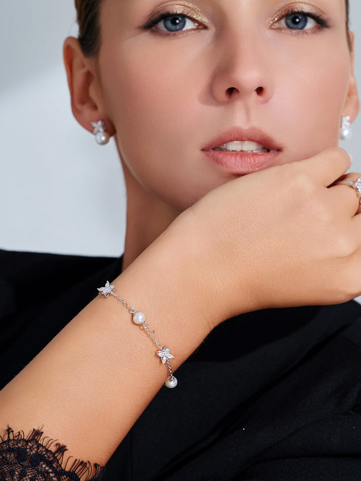 Bracciale con perle d&