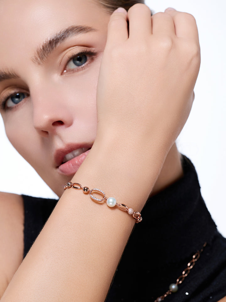 Bracciale con perle d&