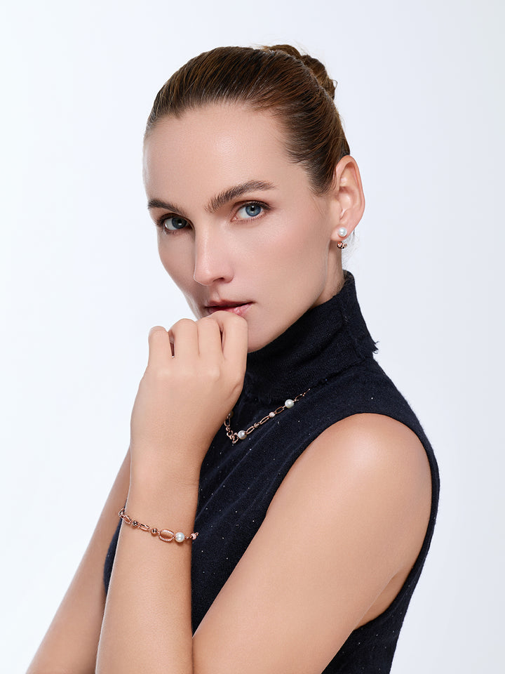 Bracciale con perle d&
