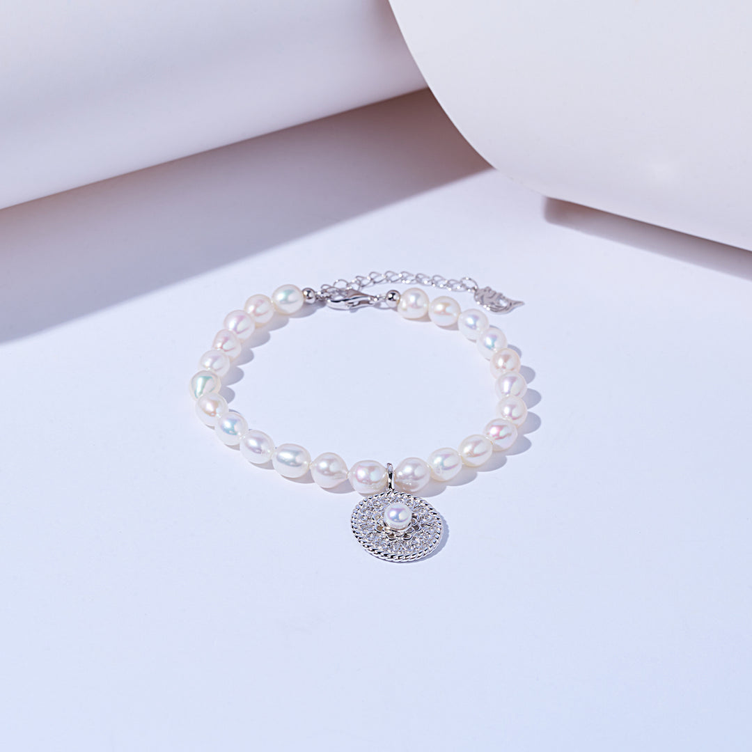 Asian Civilisations Museum Freshwater Pearl Bracelet WB00238 | ACM Collection - PEARLY LUSTRE