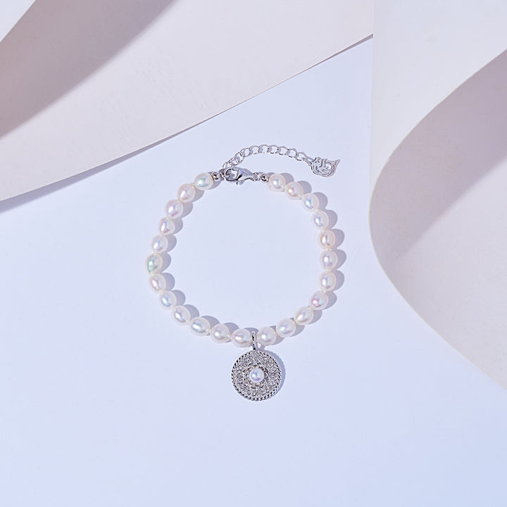 Asian Civilisations Museum Freshwater Pearl Bracelet WB00238 | ACM Collection - PEARLY LUSTRE