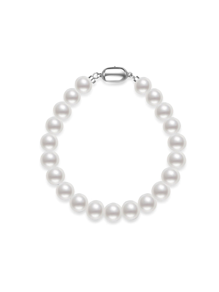 エレガントなホワイト淡水パールブレスレット PEARLY LUSTRE™ パール