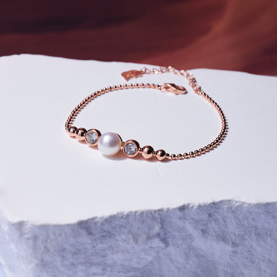 Top Grade Freshwater Pearl Bracelet WB00249| BUBBLE - PEARLY LUSTRE