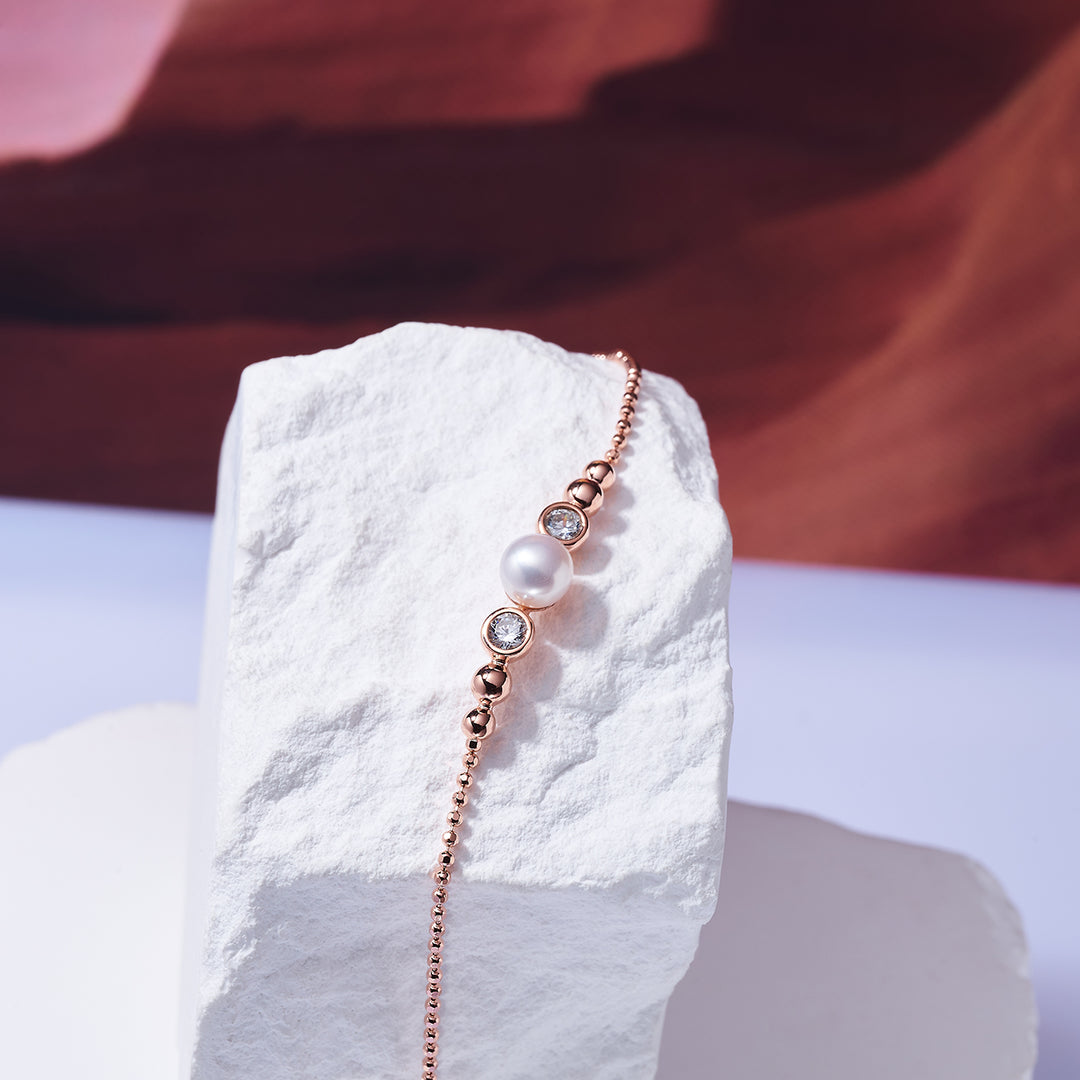 Top Grade Freshwater Pearl Bracelet WB00249| BUBBLE - PEARLY LUSTRE
