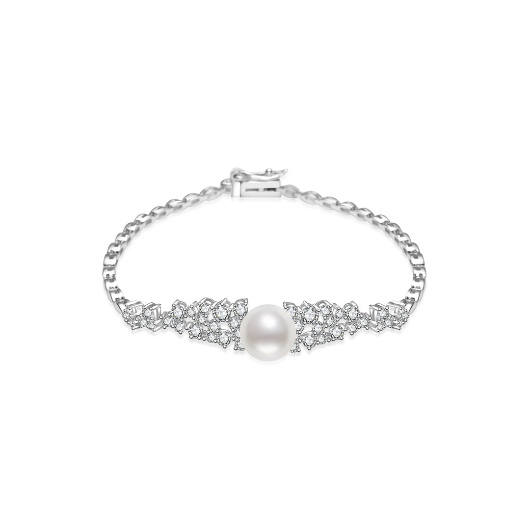 Bracciale con perle d'acqua dolce di prima qualità WB00255 | CELESTE