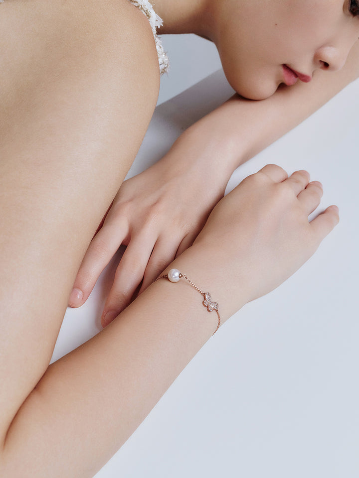 Pulsera de perlas de agua dulce WB00257 | BUTTERFLY