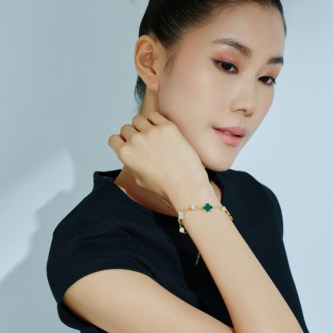 トップグレード淡水パールブレスレット WB00280 | マザーオブパール