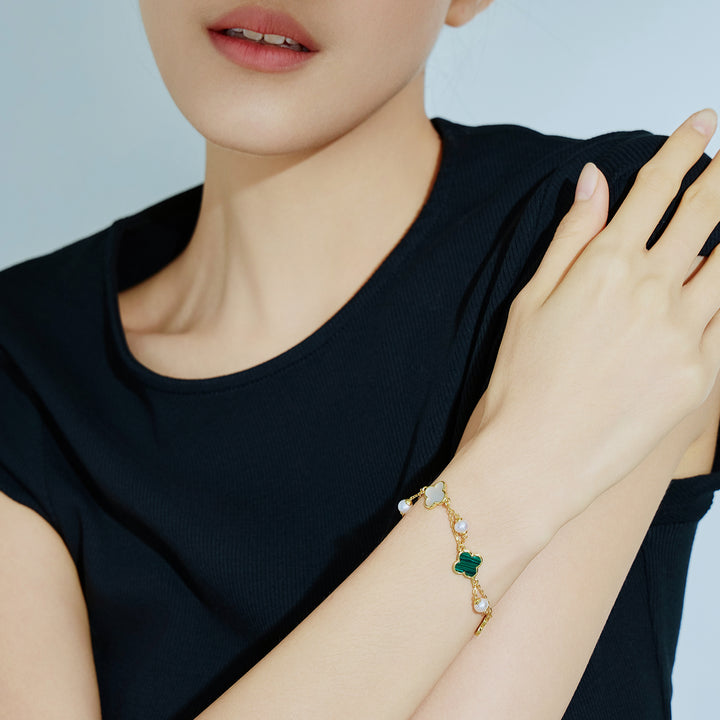 トップグレード淡水パールブレスレット WB00280 | マザーオブパール