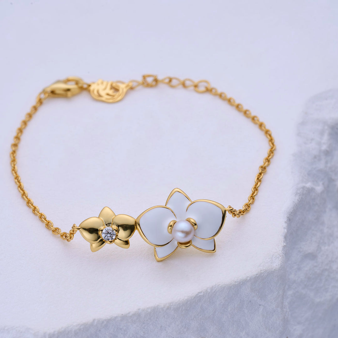 Bracelet de perles d'eau douce de qualité supérieure WB00267 | ORCHIDÉE